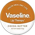 Vaseline Lip Therapy Lip Balm Tin, Cocoa Butter, 0.6 oz