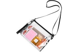Bagenius Clear Purse Stadium Approved, Clear Bag with Removable Straps, Coin Purse for Work Stadium Events and Concert