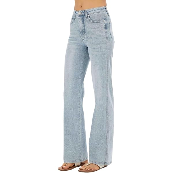 Judy Blue Women's High Waist Button-Fly Straight Jeans, 88598 (18W