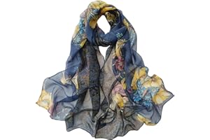 Acotavie Scarfs for Women Lightweight Print Floral Pattern Scarf Fashion Scarves Sunscreen Wraps Shawls