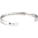 A N KINGPiiN Inspirational Bracelets for Women Inspirational Gift for Women Girls Men Motivational Birthday Cuff Bangle Frien