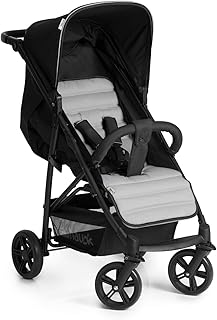 Hauck Rapid 4 Kinderwagen von 0 Monaten bis 22 kg, faltbar, kompakt, mit einer Hand, mit Schlafposition, höhenverstellbarem Griff, großem Korb, schwarz grau