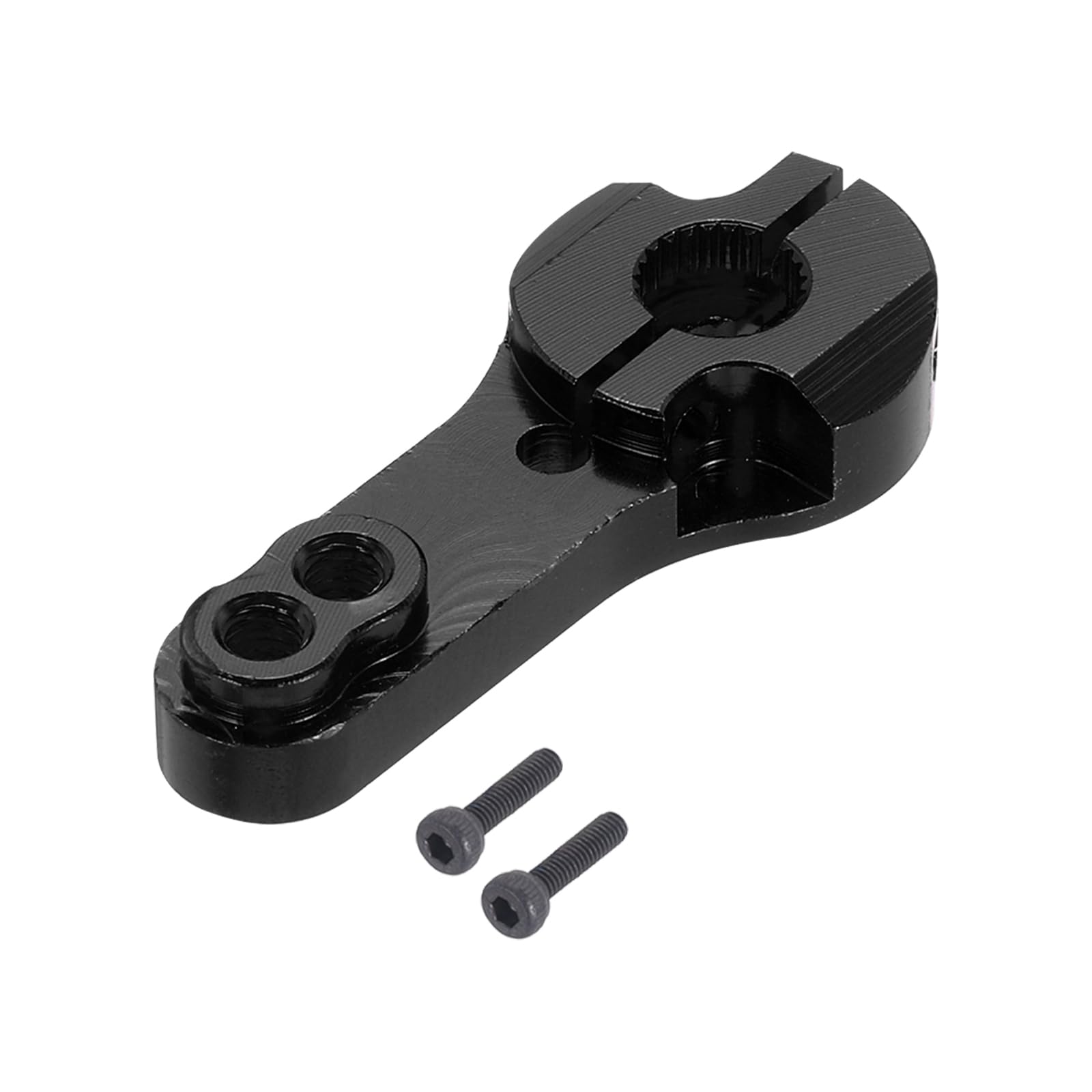 sourcing map 1 Pcs Metal Servo Horn 25T Steering Arm 35mm Length Black Suitable for DIY RC Car/Boat/Airplanes Boat Model Accessories with 2 Pcs Screws