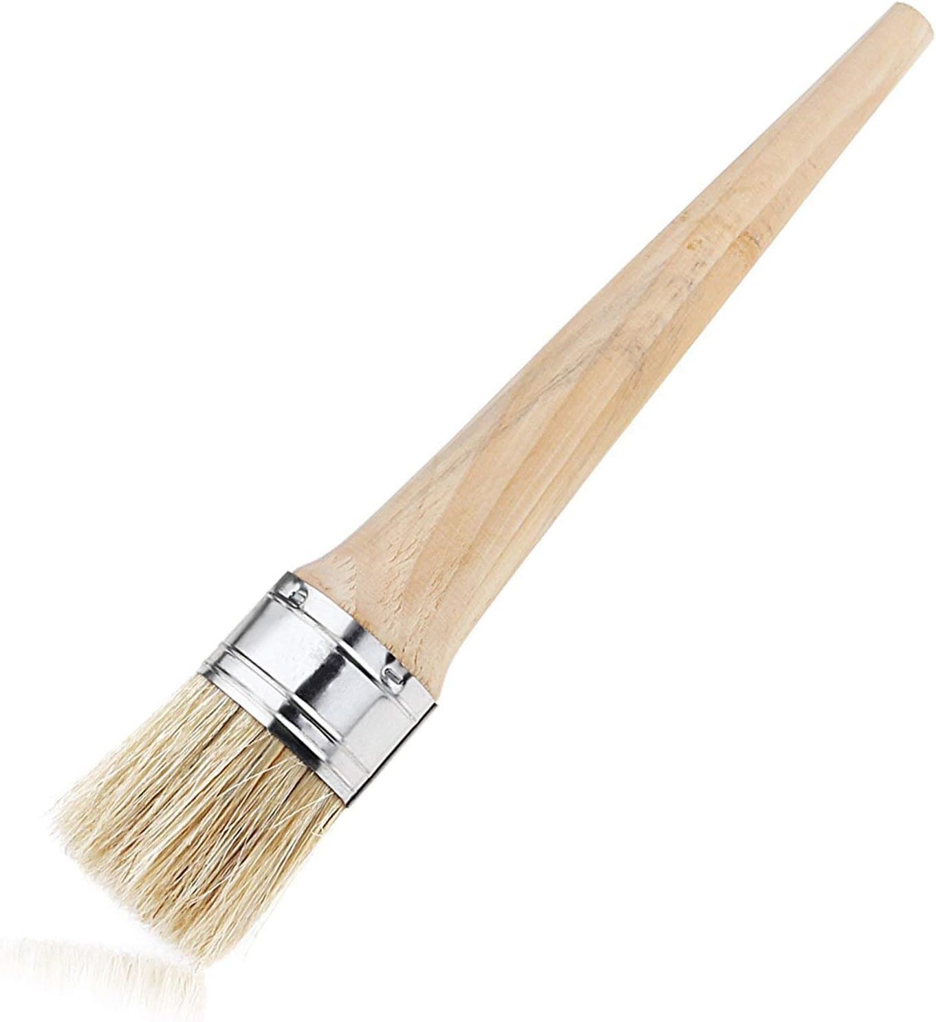 ASelected Chalk Paint Brush for Painting and Waxing 40mm Natural Bristle Round Wax Brush for Furniture Painting Perfect for Furniture Stencils Wood Home Decor - Image 5