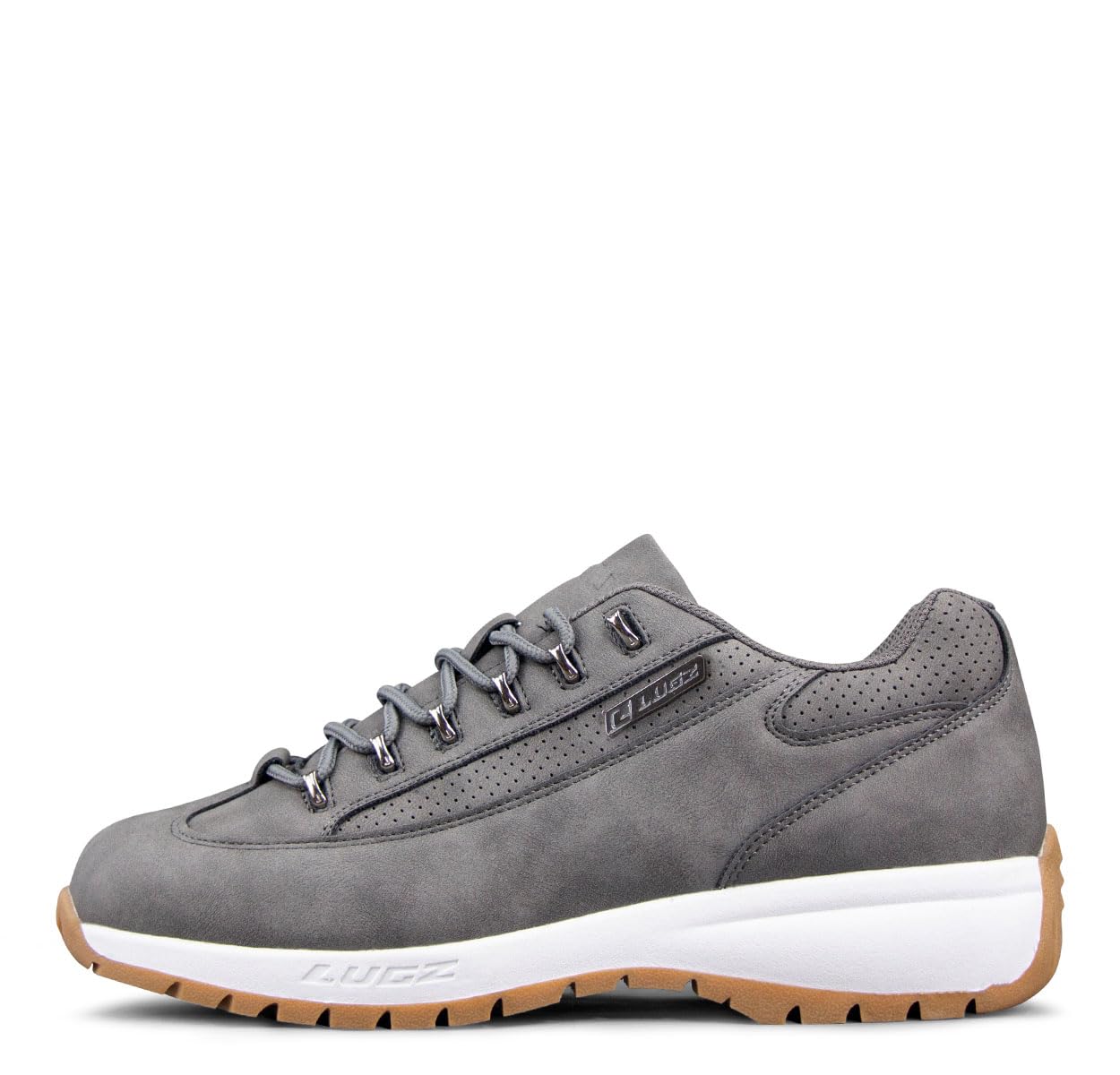 Lugz Men’s Express Classic Low Top Fashion Sneaker, Charcoal/White/Gum, 12