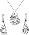 Clearine Cubic Zirconia Schmuck Set - Unendlichkeit Halskette & Ohrringe Für Damen