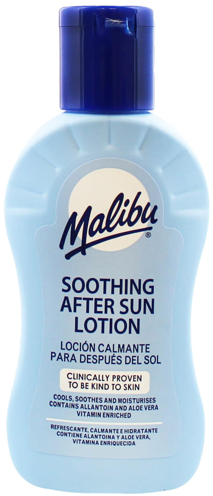 Malibu Sun After Sun Soothing Moisturising Lotion, Cooling & Hydrating with Aloe Vera, Vitamin E & Allantoin, After Sun Moisturiser for Sun-Exposed Skin, Original, 100ml
