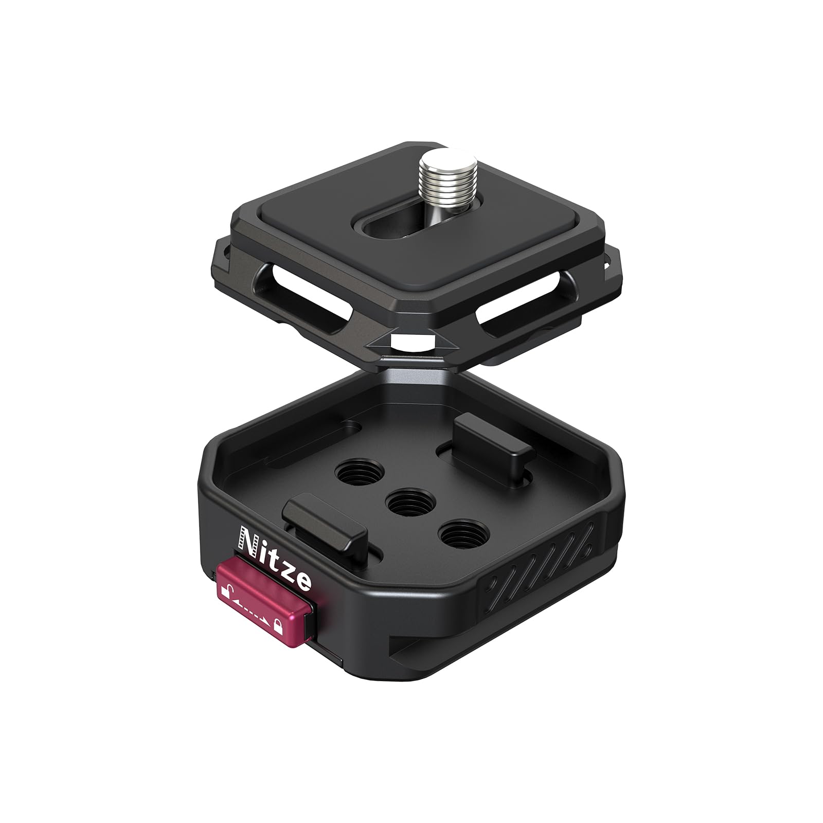 Nitze Camera Quick Release Mount, Quick Release Plate and Clamp for Arca with 1/4” Screw, QR Tripod Mount Adapter for DSRL Camera/Tripod/Monopod/Gimbal/Slider - N51-A1