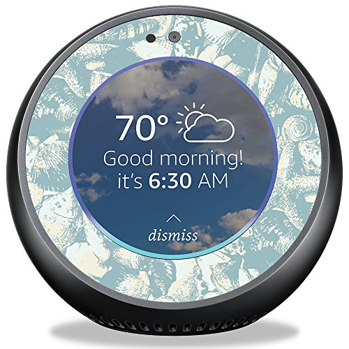 Click Here to See More Images Skin for Amazon Echo Spot - Blue Seashells| MightySkins Protective, Durable, and Unique Vinyl Decal wrap cover | Easy To Apply, Remove, and Change Styles | Made in the USA
