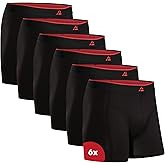 DANISH ENDURANCE Men's Bamboo Viscose Boxer Briefs (6 or 10-Pack) – Ultra-Soft, Breathable, Tag-Free, With/Without Fly