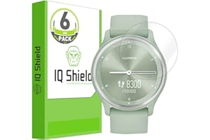 IQShield Screen Protector Compatible with Garmin Vivomove Sport (6-Pack) Anti-Bubble Clear TPU Film