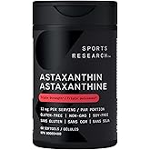 Sports Research Triple Strength Astaxanthin Supplement from Algae w/Organic Coconut Oil - Natural Support for Skin & Eye Heal