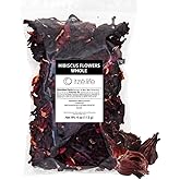 4oz Hibiscus Flowers Whole for Tea, Flor de Jamaica by Itzé.Life