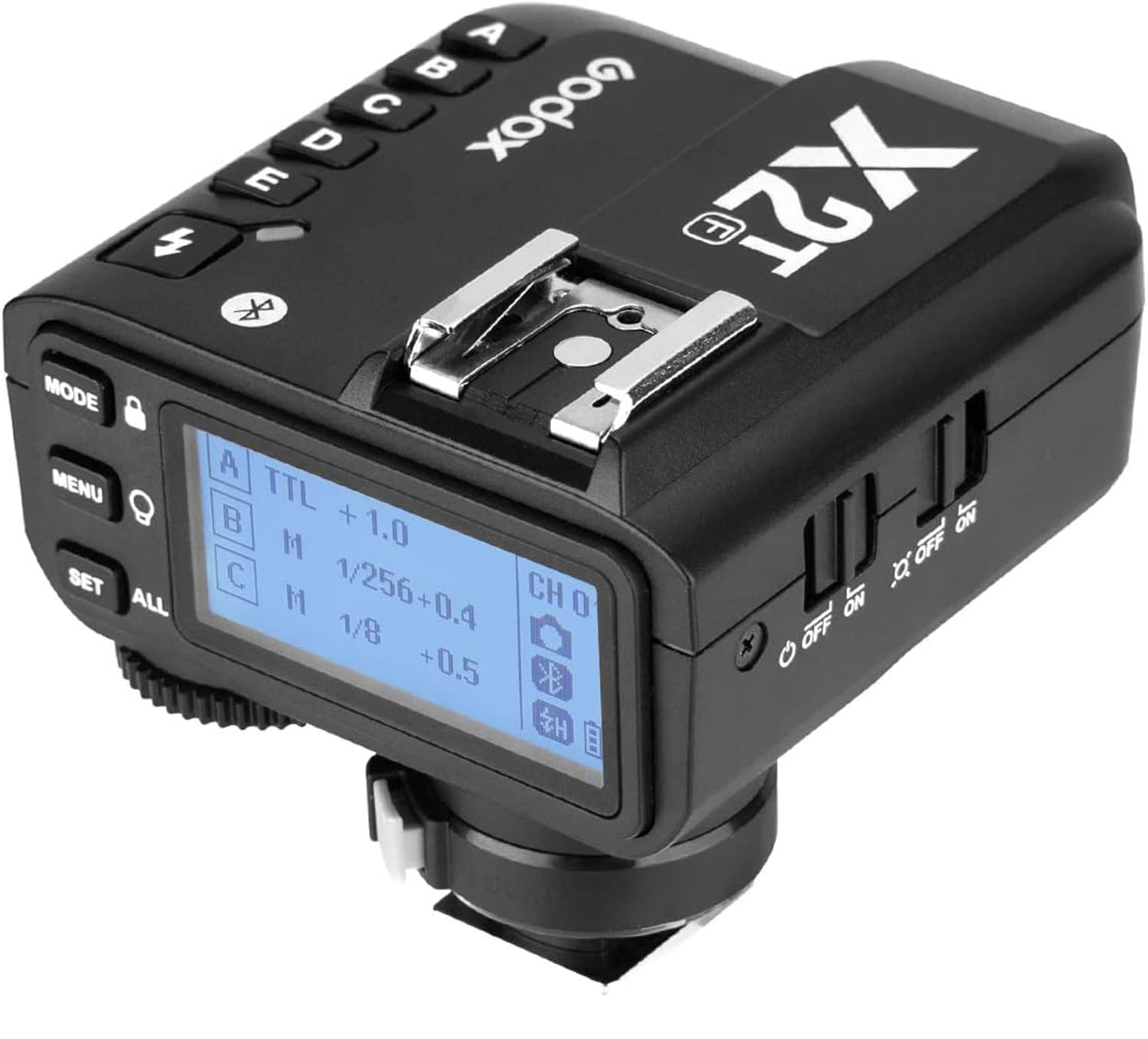 Godox X2T-F TTL Wireless Flash Trigger for Fujifilm, Support 1/8000s HSS Function, 5 Dedicated Group Button and 3 Function Button for Quick Setting