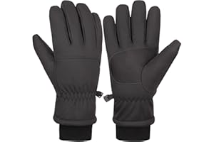 Waterproof Winter Gloves for Men Warm Ant-slip Touchscreen Ski Shoveling Snow Cycling Running Cold Weather Long Fleece Lining