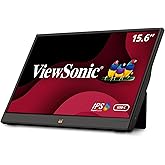 ViewSonic VA1655 15.6 Inch 1080p Portable Monitor, IPS Display with Eye Care for Comfortable Mobile Workspaces, Built-in Stan
