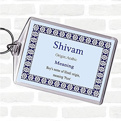 Shivam Name Meaning Bag Keychain Keyring Blue Amazon Co Uk Luggage