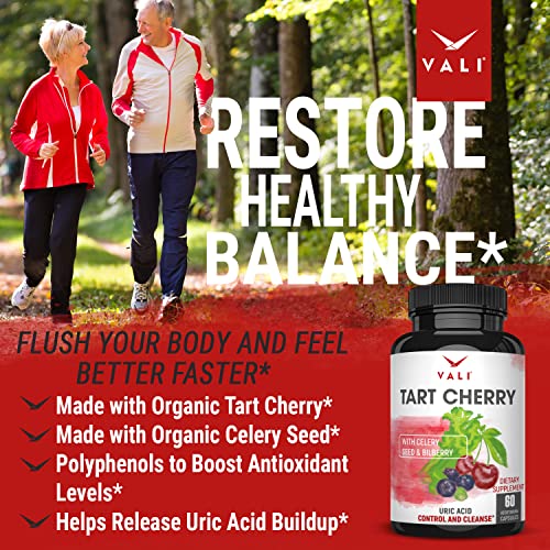 VALI Tart Cherry Uric Acid Cleanse. Organic Cherry Concentrate, Organic