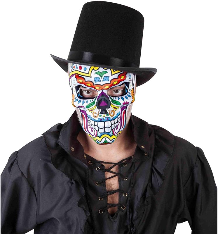 Rubis do Dia dos Mortos Máscara de Caveira de Katrin para adultos, Máscara de Esqueleto, Rubis Oficiais para o Halloween, Carnaval e Festas