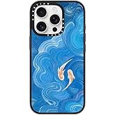 CASETiFY Compact Case for iPhone 16 Pro [Lightweight / 4 ft. 2X Military Grade Drop Protection/Slim] - Two Little Koi - Clear Black