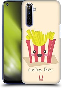 Head Case Designs Curious Fries Food Mood Hard Back Case Compatible with Realme 6