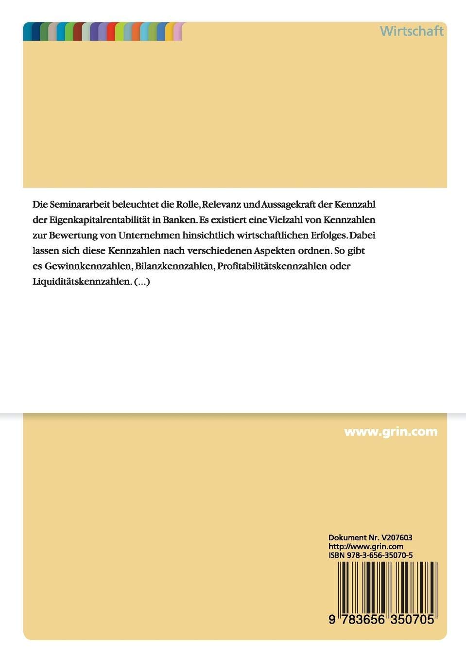 Buy Eine Kritische Wurdigung Der Kennzahl Der