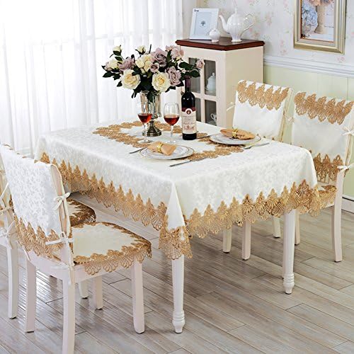 Tablecloth Simple Table Cloth Cushion Chair Cover,Fabric Set Lace Table Cloth,Coffee Table Cloth Dining Chair Cover-A 85x85cm(33x33inch)