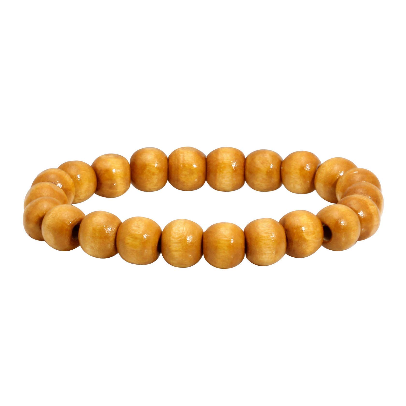 MILAKOO Mens Womens 10mm Wood Beads Bracelet for Tibetan Buddhist Prayer Mala Meditation