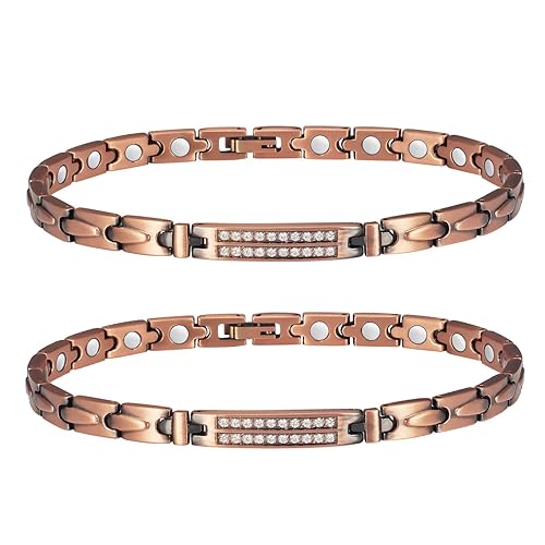 MagVIVACE Copper Ankle Bracelet for Women, Pure Copper Magnetic