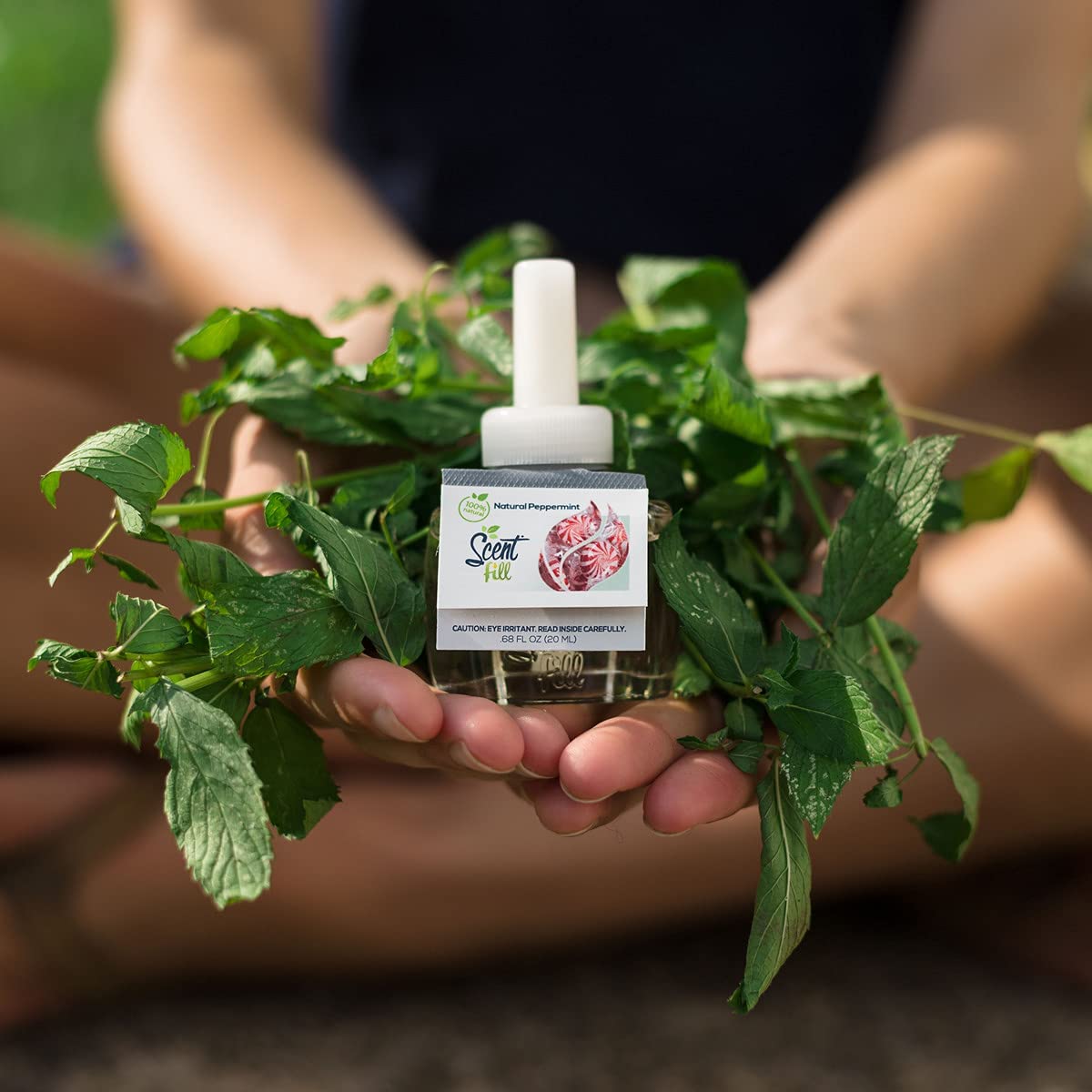 Scent Fill 100% Natural Peppermint Plug in Air Freshener, 4 Scented Oil Refills