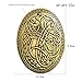 QIHOO Norse Medieval viking shield symbol brooch (Gold)