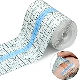 Transparent Dressing Adhesive Bandage Waterproof Clear Adhesive Bandages Stretch Tape for Tattoos Swimming (3.94 Inch x 10.94 Yard)