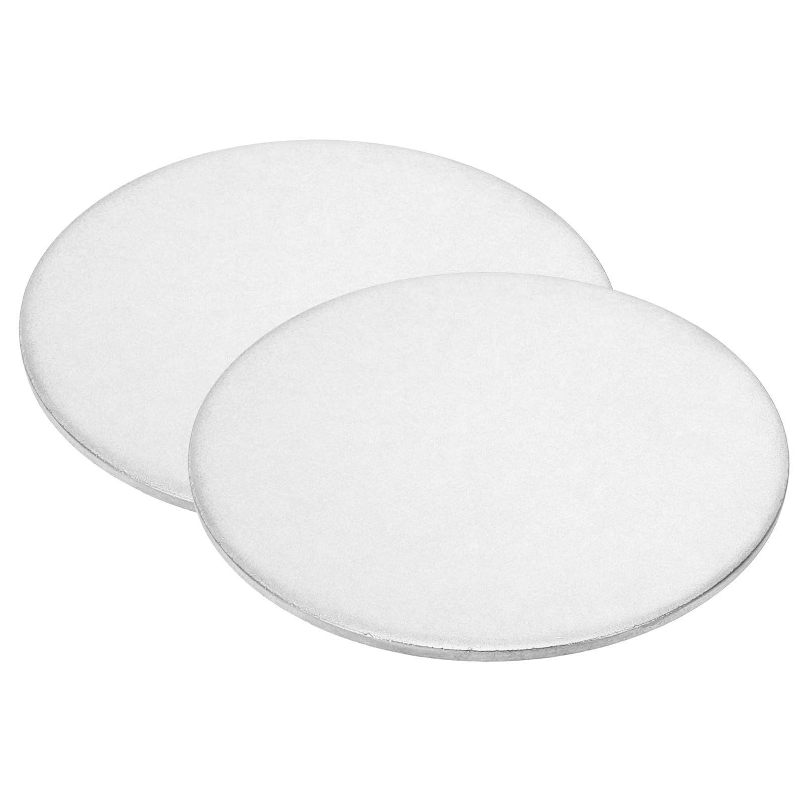 PATIKIL 63mm Steel Disc, 2Pcs Metal Stamping Blanks Tags Circle Round Metal Plate Strike DIY 304 Stainless Steel for Laser Engraving Stamping Craft Name Tag
