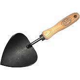 Dewit Potting Trowel &ndash; Heavy Duty Garden Hand Tool with Extra-Large Curved Blade | Tempered Boron Steel | Ash Wood Handle | 11" Length