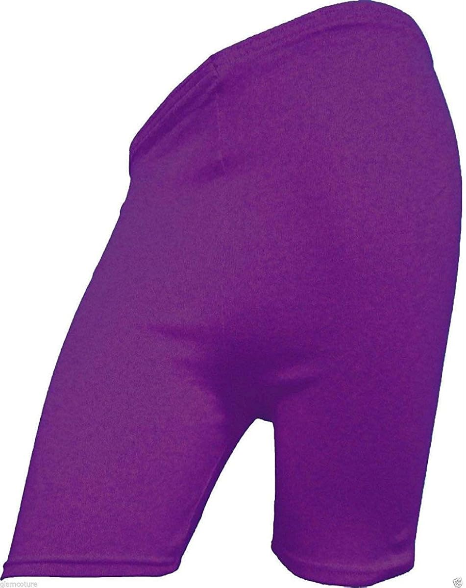 purple cycling shorts
