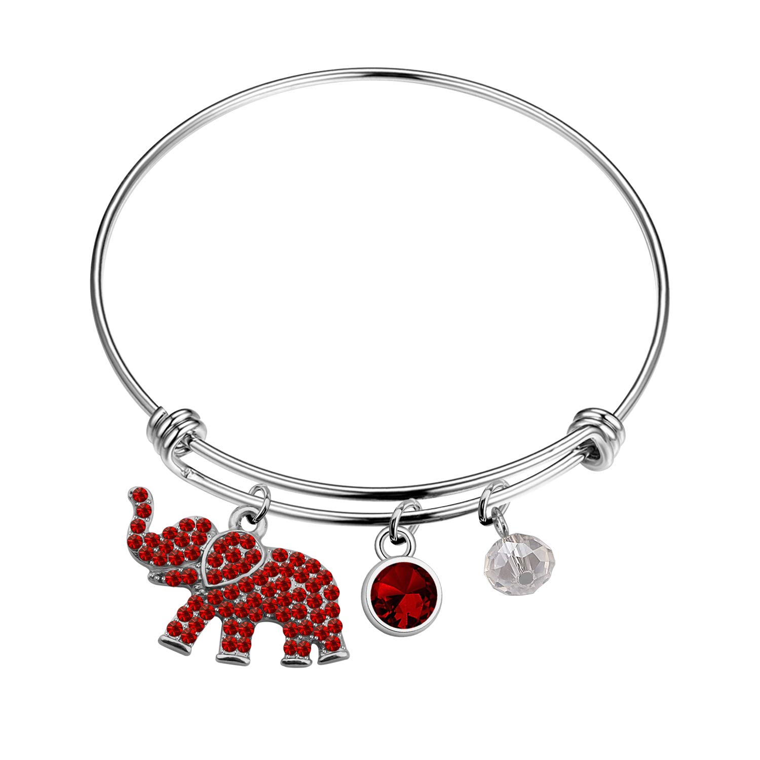 CHOORO Red Elephant Charm Bracelet Gift Greek Sorority