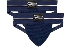 GOLBERG G Men’s Athletic Supporters (2 Pack) - Jock Strap Underwear - Extra Strength Elastic