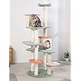 HYABi 63 inch cat Tree Creative Flower cat Climbing Frame cat Apartment with Flower Rest Platform(Large 7 Platforms)