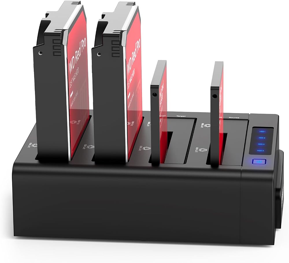 ORICO 40TB 4 Bay USB 3.0 External HDD SSD Docking Station Cloner Tool-Free