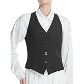 CFRTMTBB Vest for Women Fashion Crop Vest Tops Womens Waistcoats Racerback V Neck Button Up Slim Fitted Suit Vests
