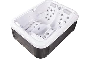 Bueno Spa Atlanta 3 - Person 37- Jet Acrylic Hot Tub in Ice White with New Arctic Max Insulation, Ozonator, and Cover in Ice White
