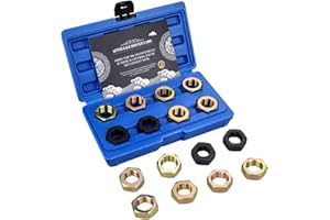 DUOYI Axle Spindle Rethreading Tool Set Repair/Cleaning Threading Tools High-Strength Tools Set Easy To Store Thread Restorer Use With 1-1/4" Socket Mechanic Tool Set For M20,22,24 13/16 3/4x20 UNF
