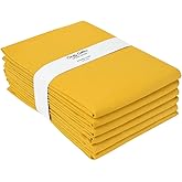 Candy Cottons Mustard Yellow Kitchen Towels Classic Cotton Kitchen Dish Towels for Drying Spray Paint Sublimation Embroidery DIY Sewing 18x28 in Tea Towel Wrinkle Free Fade Resistant Fiesta 6 Pack