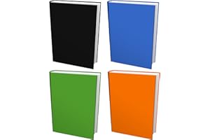 EUCATUS BEST PRODUCTS & GIFTS Easy Apply, Reusable Book Covers 4 Pk. Best Jumbo 9x11 Textbook Jackets for Back to School. Stretchable to Fit Most Large Hardcover Books. Perfect Fun, Washable Designs for Girls, Boys, Kids and Teens