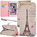 iPhone 6 Plus / iPhone 6S Plus Case, Urvoix Card Holder Stand Smooth Hand Feel PU Leather Wallet Case - Embossed Flower Butterfly Flip Cover for 4.7