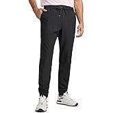 Auxo Men's Casual Joggers Pants Elastic Waist Drawstring Tapered Pants Hiking Outdoor Track Sweatpants with 4 Pockets