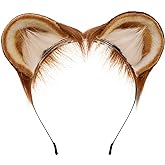 Fxaelian Cosplay Fox Wolf Bear Cat Dog Ears Headband Hairband Hair Hoop Clips