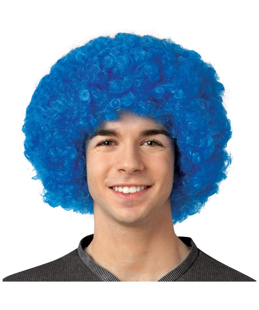 blue wig afro