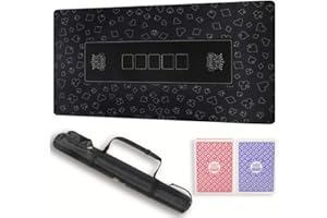 GUTSHOT Foldable Casino Quality Poker Mat | Water Resistant Poker Table Cloth, Soft Multi-Spandex | Waterproof, Noise-Free Gameplay | Includes Carrying Bag and 2 Gift Poker Card Packs
