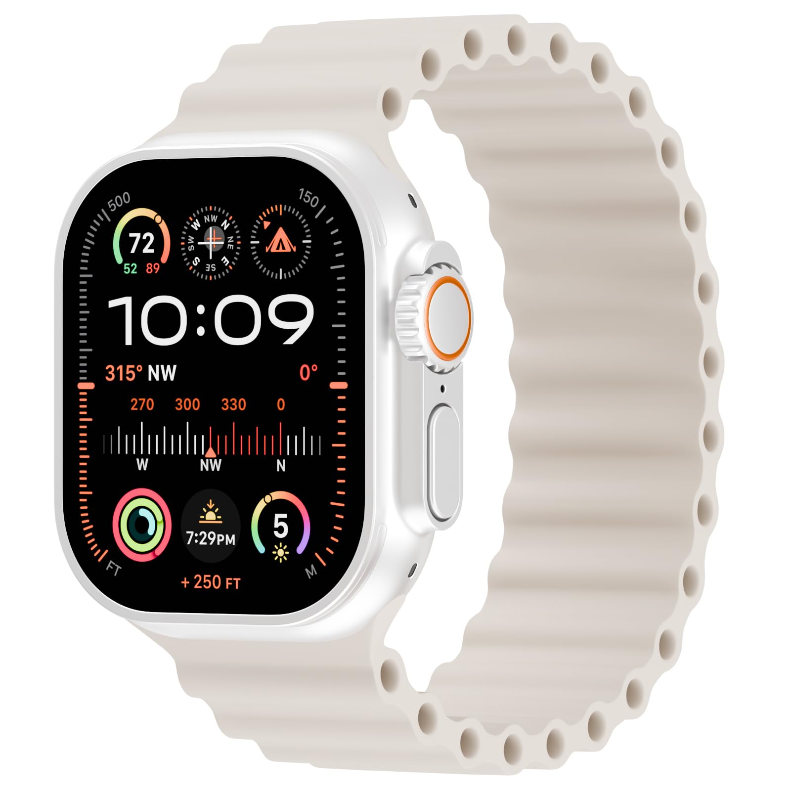 Ocean Sport Solo Loop Compatible with Apple Watch Band 49mm 46mm 45mm 44mm 42mm 41mm 40mm 38mm for Men Women, Silicone Stretchy Strap Wristband for iWatch Ultra 3 Series 11 10 9 8 SE 7 6 5 4 3